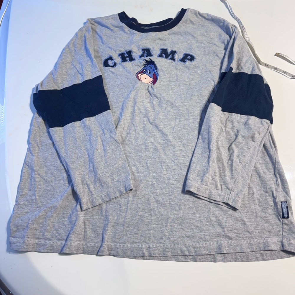 Disney Eeyore grey long sleeve shirt Size 18/20 #disney
